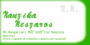 nauzika meszaros business card